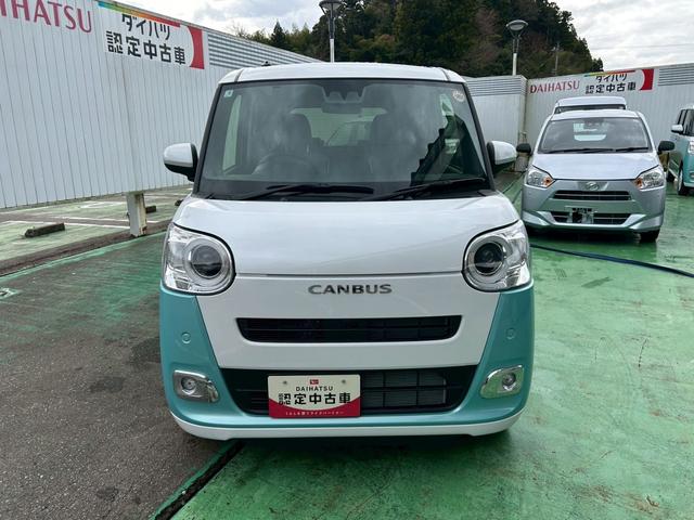 ムーヴキャンバスストライプスＧ次世代スマートアシスト　両側パワースライドドア　シートヒーター　電動パーキングブレーキ・ブレーキホールド機能　キーフリー　オートライト　置き楽ＢＯＸ　アイドリングストップ　ＬＥＤライト　ＣＤステレオ（石川県）の中古車