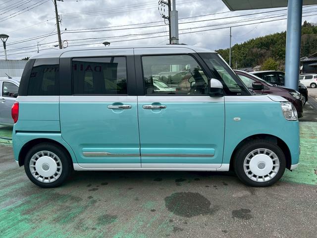 ムーヴキャンバスストライプスＧ次世代スマートアシスト　両側パワースライドドア　シートヒーター　電動パーキングブレーキ・ブレーキホールド機能　キーフリー　オートライト　置き楽ＢＯＸ　アイドリングストップ　ＬＥＤライト　ＣＤステレオ（石川県）の中古車