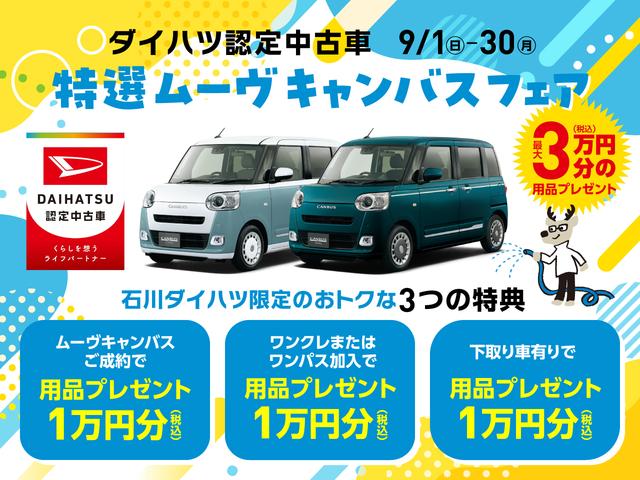 ムーヴキャンバスストライプスＧターボシートヒーター　バックカメラ　オートエアコン（石川県）の中古車