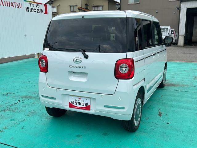 ムーヴキャンバスセオリーG次世代スマートアシスト、バックカメラ、純正CDチューナー、オートエアコン、LEDオートライト、電動パーキングブレーキ、シートヒーター、LEDフォグランプ、両側電動スライドドア、電動格納ドアミラー(石川県)の中古車