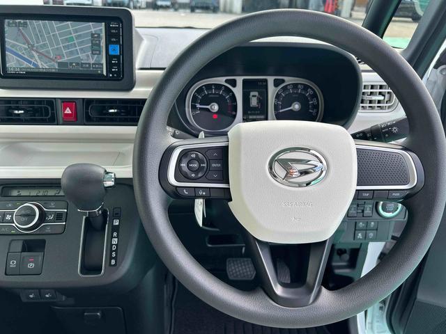 ムーヴキャンバスストライプスG走行無制限1年保証 純正7インチナビ Bluetooth バックカメラ 衝突回避支援ブレーキ コーナーセンサー LEDヘッドライト オートライト 両側パワースライドドア シートヒーター(石川県)の中古車