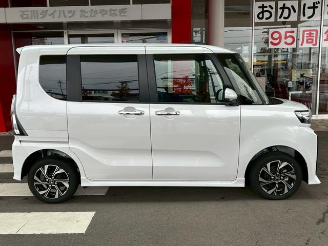 タントカスタムＸ４ＷＤ　次世代スマートアシスト　両側パワースライドドア　シートヒーター　パノラマ対応カメラ　ステアリングスイッチ　シートバックテーブル　サンシェード　電動パーキングブレーキ・ブレーキホールド機能（石川県）の中古車