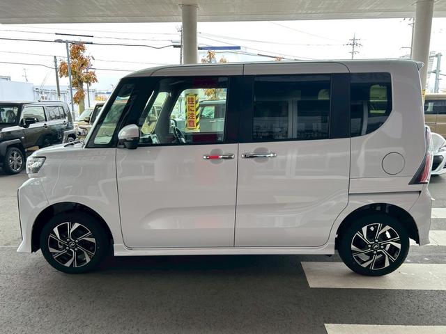 タントカスタムＸ４ＷＤ　次世代スマートアシスト　両側パワースライドドア　シートヒーター　パノラマ対応カメラ　ステアリングスイッチ　シートバックテーブル　サンシェード　電動パーキングブレーキ・ブレーキホールド機能（石川県）の中古車