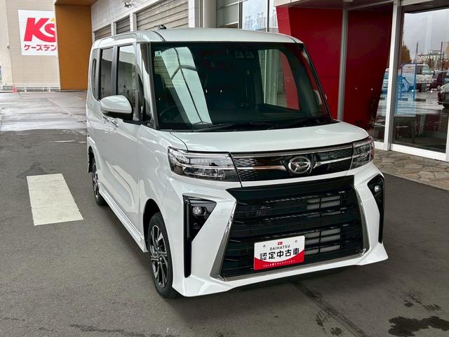 タントカスタムＸ４ＷＤ　次世代スマートアシスト　両側パワースライドドア　シートヒーター　パノラマ対応カメラ　ステアリングスイッチ　シートバックテーブル　サンシェード　電動パーキングブレーキ・ブレーキホールド機能（石川県）の中古車