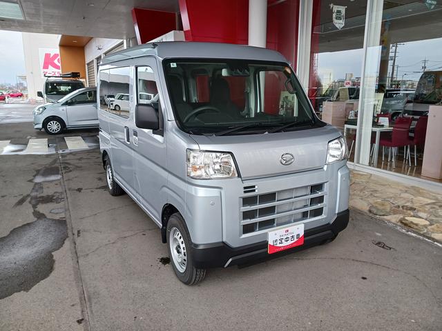 ハイゼットカーゴＤＸ４ＷＤ　スマートアシスト　キーレスリモコン　フロントパワーウインド　スチールホイール　両側リアスライドドア　コーナーセンサー　マニュアルエアコン　カーペットマット　オートライト　アイドリングストップ（石川県）の中古車