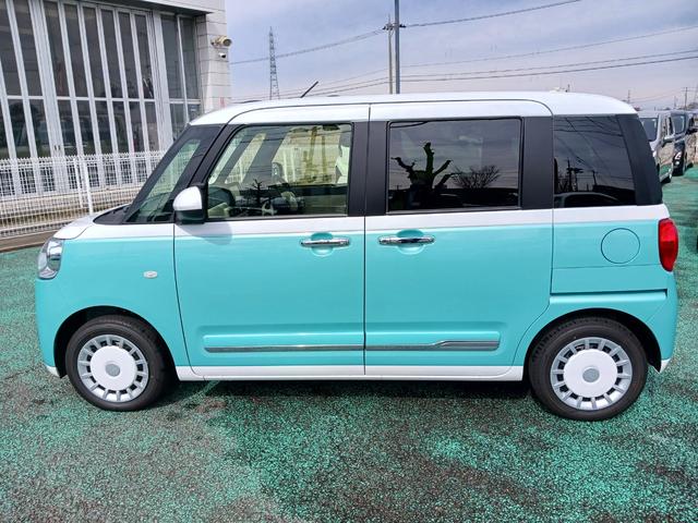 ムーヴキャンバスストライプスGスマートアシスト 純正ナビ バックカメラ 両席パワースライドドア 前席シートヒーター LEDヘッドライト LEDフォグライト パーキングセンサー キーフリー(石川県)の中古車