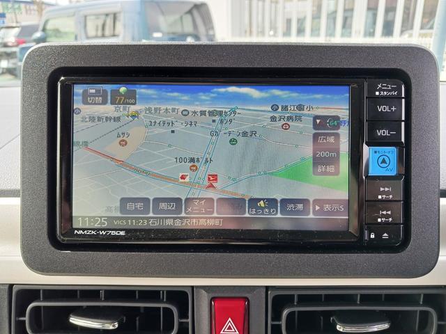 ムーヴキャンバスストライプスGスマートアシスト 純正ナビ バックカメラ 両席パワースライドドア 前席シートヒーター LEDヘッドライト LEDフォグライト パーキングセンサー キーフリー(石川県)の中古車