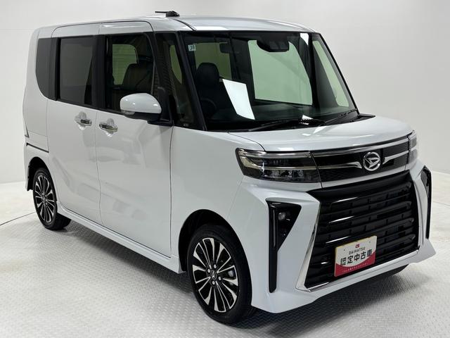 タントカスタムＲＳリミテッドターボ　追従機能　ＥＴＣ　オーディオレス　ＵＳＢソケット　両側電動スライドドア　ミラクルオープンドア　両側シートヒーター　ＬＥＤヘッドランプ　オートライト機能　格納式テーブル　キーフリー　スマアシ（長野県）の中古車