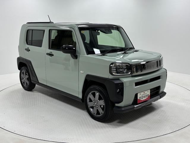 タフトＧターボ　ダーククロムベンチャーターボ　防錆塗装済み　オーディオレス　追従機能　ＵＳＢソケット　両側シートヒーター　ＬＥＤ　オートライト　スカイフィールドトップ　１５インチアルミホイール　電動格納ミラー　キーフリー　スマアシ（長野県）の中古車