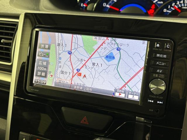 タントカスタムＲＳ　トップエディションＳＡIIターボ　エンジンスターター　ＥＴＣ　純正ナビ　バックカメラ　フルセグ　Ｂｌｕｅｔｏｏｔｈ　ハンズフリー通話　両側電動スライドドア　ミラクルオープンドア　フルフラット荷室　ＬＥＤ　オートライト　スマアシ（長野県）の中古車