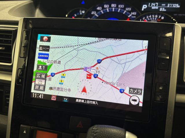 タントカスタムRS SAIIIターボ ドラレコ ナビ パノラマモニター Bluetooth フルセグ HDMI、USBソケット 両側電動スライドドア ミラクルオープンドア 片側シートヒーター フルフラット荷室 キーフリー スマアシ(長野県)の中古車