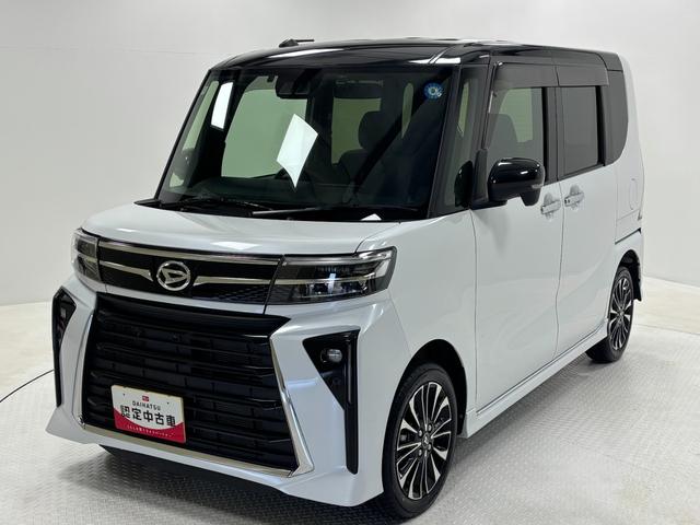 タントカスタムＲＳターボ　ＥＴＣ　純正ナビ　パノラマモニター　Ｂｌｕｅｔｏｏｔｈ　ハンズフリー　フルセグ　ＵＳＢソケット　両側電動スライドドア　ミラクルオープンドア　両側シートヒーター　格納式テーブル　ＬＥＤ　スマアシ（長野県）の中古車