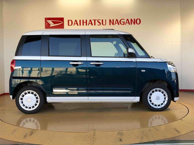 ムーヴキャンバスストライプスGターボ4WD ターボ 両側電動スライドドア オートライト 衝突被害軽減システム 横滑り防止機能 シートヒーター プッシュスタート スマートキー オートエアコン アイドリングストップ ABS(長野県)の中古車