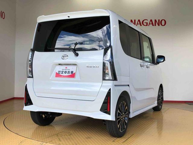 タントカスタムＲＳ２ＷＤ　ターボ　シートヒーター　両側電動スライドドア　アイドリングストップ　プッシュスタート　スマートキー　衝突被害軽減システム　横滑り防止機能　オートライト　オートエアコン　ＡＢＳ（長野県）の中古車
