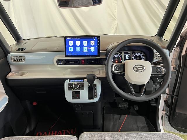 ムーヴキャンバスストライプスGターボ純正9インチナビ TV Bluetooth ドラレコ ETC 全方位カメラ ステアリングスイッチ クルコン シートヒーター ホッとカップホルダー 両側パワースライドドア 認定中古車 CVT 660(香川県)の中古車