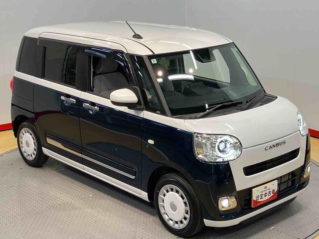 ムーヴキャンバスストライプスＧ　ＩＤＬＥレス後方カメラ　キーフリー　シートヒーター　電動スライドドア　ＬＥＤヘッドライト　オートライト　オートハイビーム　衝突被害軽減システム　クリアランスソナー（高知県）の中古車