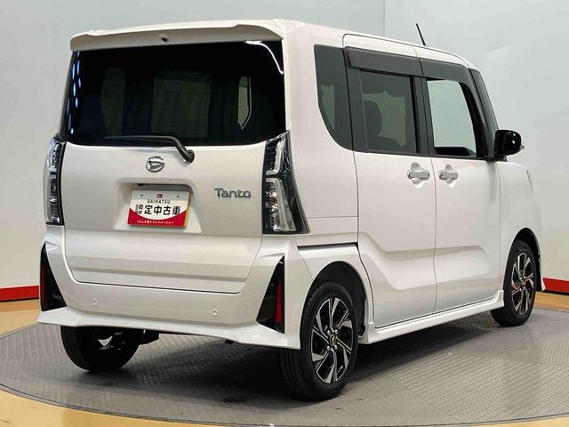タントカスタムＸ　ｅｃｏＩＤＬＥ非装着車後方カメラ　シートヒーター　キーフリー　衝突被害軽減システム　左右電動スライドドア　ＬＥＤヘッドライト　オートハイビーム　オートライト　クリアランスソナー（高知県）の中古車