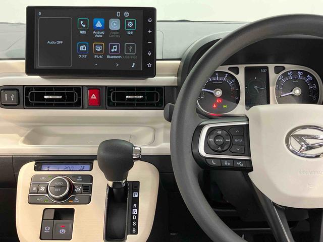 ムーヴキャンバスストライプスＧディスプレイオーディオ　全方位カメラ　ＵＳＢ入力端子　Ｂｌｕｅｔｏｏｔｈ接続　ＨＤＭＩ入力端子　キーフリー　シートヒーター　電動スライドドア　ＬＥＤヘッドライト　オートライト　オートハイビーム（高知県）の中古車