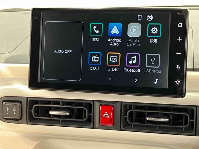 ムーヴキャンバスストライプスＧディスプレイオーディオ　全方位カメラ　ＵＳＢ入力端子　Ｂｌｕｅｔｏｏｔｈ接続　ＨＤＭＩ入力端子　前席シートヒーター　キーフリー　衝突被害軽減システム　左右電動スライドドア　クリアランスソナー（高知県）の中古車
