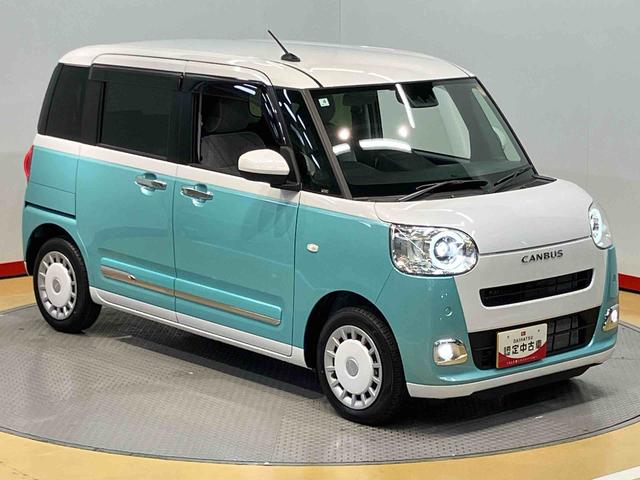 ムーヴキャンバスストライプスＧ後方カメラ　前席シートヒーター　キーフリー　衝突被害軽減システム　左右電動スライドドア　クリアランスソナー　ＬＥＤヘッドライト　オートライト　オートハイビーム（高知県）の中古車