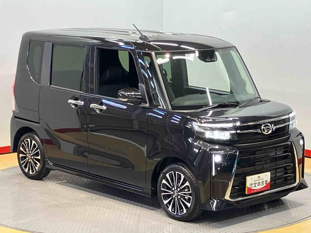 タントカスタムＲＳ　ｅｃｏ　ＩＤＬＥ非装着車後方カメラ　キーフリー　前席シートヒーター　衝突被害軽減システム　左右電動スライドドア　クリアランスソナー　ＬＥＤヘッドライト　オートライト　オートハイビーム（高知県）の中古車