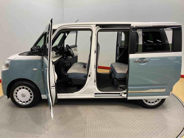 ムーヴキャンバスストライプスＧターボ全方位カメラ　前席シートヒーター　衝突被害軽減システム　左右電動スライドドア　クリアランスソナー　ＬＥＤヘッドライト　オートライト　オートハイビーム　キーフリー（高知県）の中古車