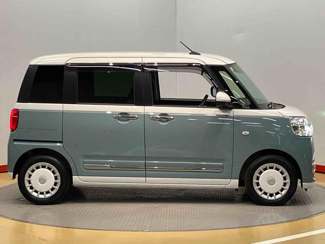 ムーヴキャンバスストライプスＧターボ全方位カメラ　前席シートヒーター　衝突被害軽減システム　左右電動スライドドア　クリアランスソナー　ＬＥＤヘッドライト　オートライト　オートハイビーム　キーフリー（高知県）の中古車