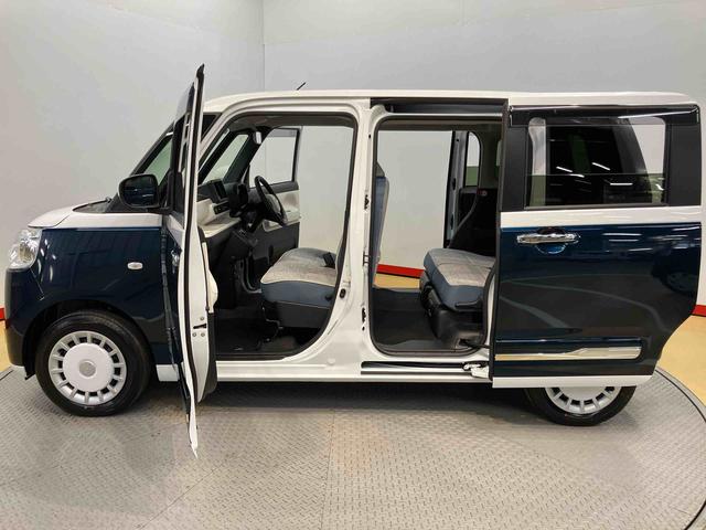 ムーヴキャンバスストライプスＧ後方カメラ　前席シートヒーター　キーフリー　衝突被害軽減システム　左右電動スライドドア　クリアランスソナー　ＬＥＤヘッドライト　オートライト　オートハイビーム（高知県）の中古車