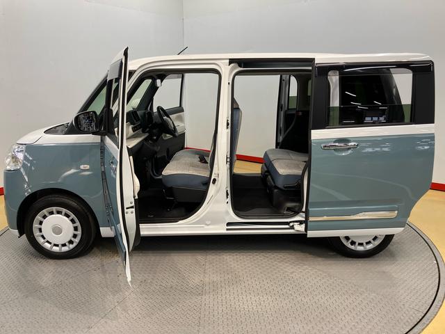 ムーヴキャンバスストライプスＧ後方カメラ　キーフリー　前席シートヒーター　衝突被害軽減システム　左右電動スライドドア　クリアランスソナー　ＬＥＤヘッドライト　オートライト　オートハイビーム（高知県）の中古車