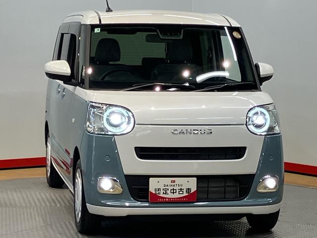 ムーヴキャンバスストライプスＧ後方カメラ　キーフリー　前席シートヒーター　衝突被害軽減システム　左右電動スライドドア　クリアランスソナー　ＬＥＤヘッドライト　オートライト　オートハイビーム（高知県）の中古車