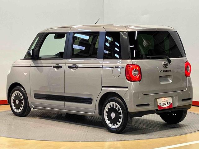 ムーヴキャンバスセオリーＧターボ　ｅｃｏ　ＩＤＬＥ非装着車後方カメラ　前席シートヒーター　キーフリー　衝突被害軽減システム　左右電動スライドドア　クリアランスソナー　ＬＥＤヘッドライト　オートライト　オートハイビーム（高知県）の中古車