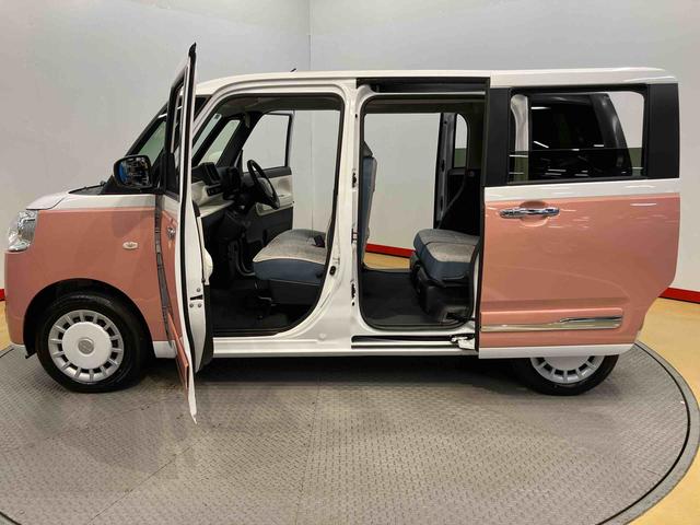 ムーヴキャンバスストライプスＧ後方カメラ　キーフリー　前席シートヒーター　衝突被害軽減システム　左右電動スライドドア　クリアランスソナー　ＬＥＤヘッドライト　オートライト　オートハイビーム（高知県）の中古車