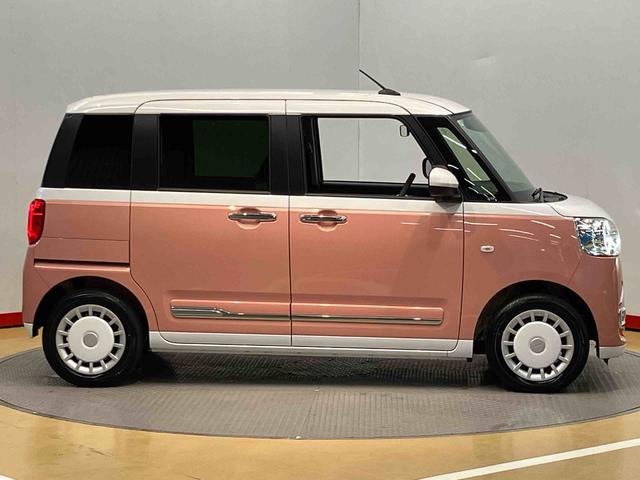 ムーヴキャンバスストライプスＧ後方カメラ　キーフリー　前席シートヒーター　衝突被害軽減システム　左右電動スライドドア　クリアランスソナー　ＬＥＤヘッドライト　オートライト　オートハイビーム（高知県）の中古車