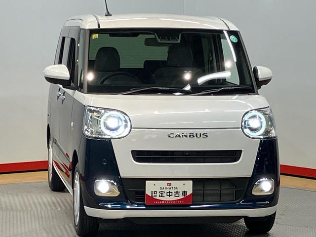 ムーヴキャンバスストライプスＧ全方位カメラ　前席シートヒーター　キーフリー　衝突被害軽減システム　左右電動スライドドア　ＬＥＤヘッドライト　オートハイビーム　オートライト　クリアランスソナー（高知県）の中古車