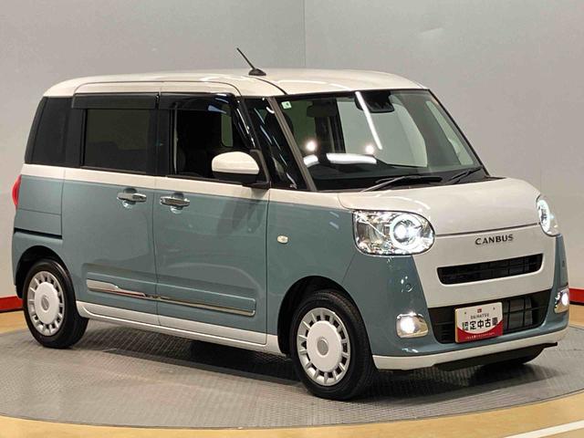 ムーヴキャンバスストライプスＧ後方カメラ　シートヒーター　キーフリー　衝突被害軽減システム　左右電動スライド　ＬＥＤヘッドライト　オートハイビーム　オートライト　クリアランスソナー（高知県）の中古車