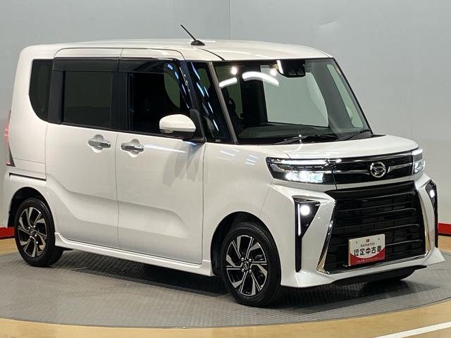 タントカスタムＸ７インチナビ　ドラレコ　全方位カメラ　ＵＳＢ入力端子　Ｂｌｕｅｔｏｏｔｈ接続　ＨＤＭＩ入力端子　ＥＴＣ　前席シートヒーター　キーフリー　衝突被害軽減システム　左右電動スライドドア　クリアランスソナー（高知県）の中古車