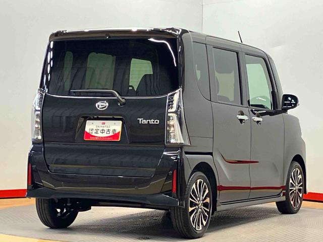 タントカスタムＲＳ　ｅｃｏＩＤＬＥ非装着車後方カメラ　シートヒーター　キーフリー　衝突被害軽減システム　左右電動スライドドア　ＬＥＤヘッドライト　オートハイビーム　オートライト　クリアランスソナー（高知県）の中古車