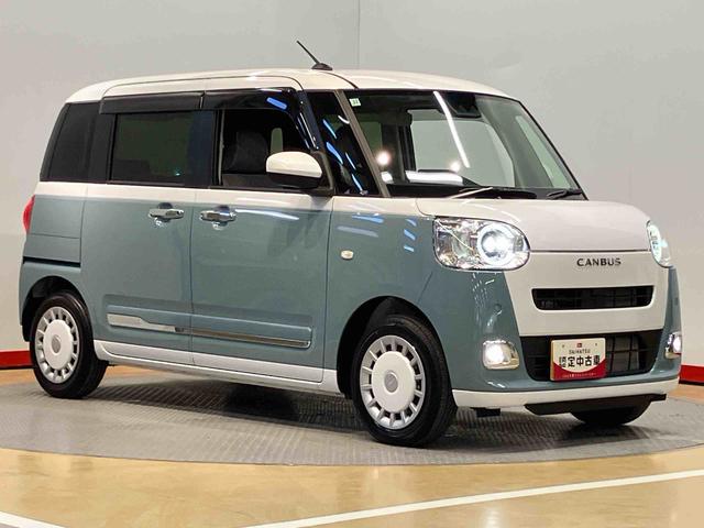 ムーヴキャンバスストライプスＧ後方カメラ　キーフリー　シートヒーター　クリアランスソナー　ＬＥＤヘッドライト　オートライト　オートハイビーム　衝突被害軽減システム（高知県）の中古車