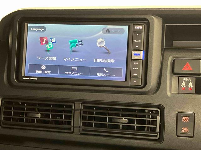 ハイゼットカーゴＤＸ７インチ純正ナビ　後方カメラ　Ｂｌｕｅｔｏｏｔｈ接続　キーフリー　クリアランスソナー　ＬＥＤヘッドライト　オートライト　オートハイビーム　衝突被害軽減システム（高知県）の中古車