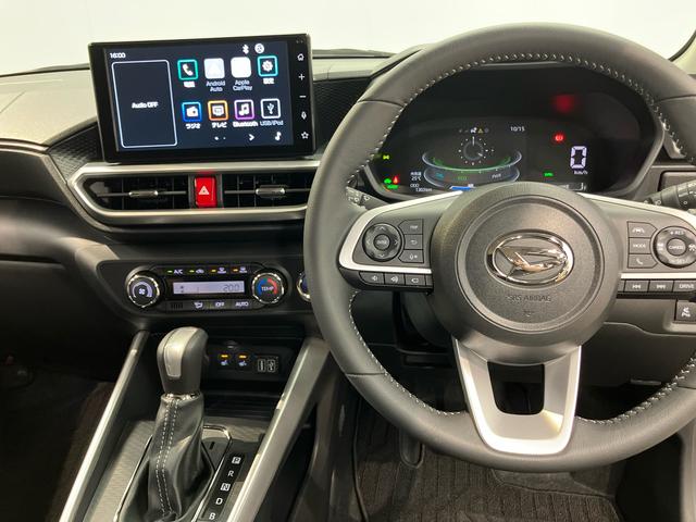 ロッキープレミアムＧ　ＨＥＶ９インチディスプレイオーディオ　全方位カメラ　ＵＳＢ入力端子　Ｂｌｕｅｔｏｏｔｈ接続　キーフリー　クルーズコントロール　シートヒーター　クリアランスソナー　ＬＥＤヘッドライト　衝突被害軽減システム（高知県）の中古車