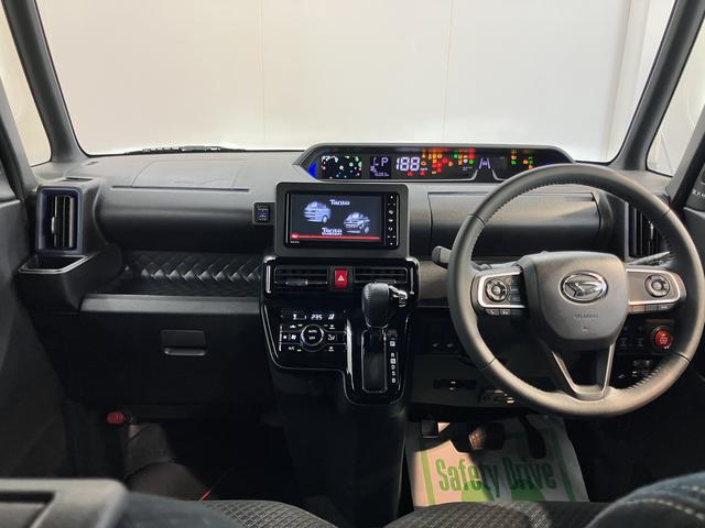 タントカスタムＲＳスマアシ　純正ナビ　バックカメラ　フルセグＴＶ　ＣＤ　ＤＶＤ　ＵＳＢ　Ｂｌｕｅｔｏｏｔｈ　両側電動スライドドア　前席シートヒーター　クルーズコントロール　オートライト　ＬＥＤヘッドライト　キーフリー（愛媛県）の中古車