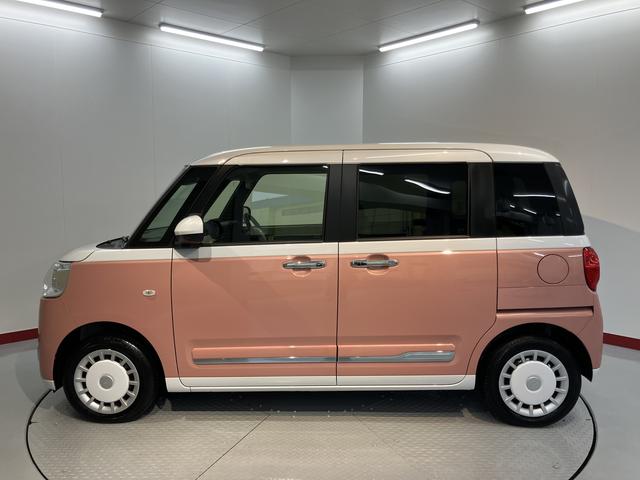 ムーヴキャンバスストライプスＧプッシュスタート　両側電動スライドドア　運転席助手席シートヒーター　ＬＥＤヘッドライト　オートライト　電動パーキング　スマートアシスト　アイドリングストップ　ベンチシート　バックカメラ（愛媛県）の中古車