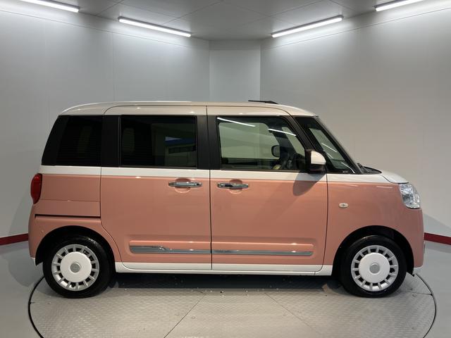 ムーヴキャンバスストライプスＧプッシュスタート　両側電動スライドドア　運転席助手席シートヒーター　ＬＥＤヘッドライト　オートライト　電動パーキング　スマートアシスト　アイドリングストップ　ベンチシート　バックカメラ（愛媛県）の中古車
