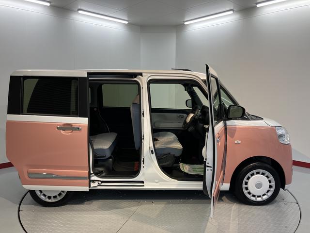 ムーヴキャンバスストライプスＧプッシュスタート　両側電動スライドドア　運転席助手席シートヒーター　ＬＥＤヘッドライト　オートライト　電動パーキング　スマートアシスト　アイドリングストップ　ベンチシート　バックカメラ（愛媛県）の中古車