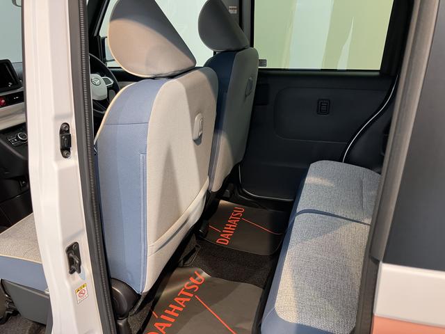 ムーヴキャンバスストライプスＧプッシュスタート　両側電動スライドドア　運転席助手席シートヒーター　ＬＥＤヘッドライト　オートライト　電動パーキング　スマートアシスト　アイドリングストップ　ベンチシート　バックカメラ（愛媛県）の中古車