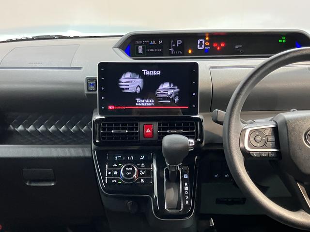 タントカスタムＸセレクションスマアシ　純正ナビ　パノラマモニター　フルセグＴＶ　　ＣＤ　ＤＶＤ　ＵＳＢ　Ｂｌｕｅｔｏｏｔｈ　両側電動スライドドア　前席シートヒーター　オートライト　ＬＥＤヘッドライト　アイドリングストップ（愛媛県）の中古車