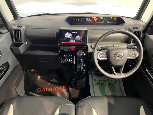 タントカスタムＲＳセレクション純正ナビ　パノラマモニター　地上デジタルＴＶ　ＣＤ　ＤＶＤ　Ｂｌｕｅｔｏｏｔｈ　プッシュスタート　両側電動スライドドア　運転席助手席シートヒーター　クルーズコントロール　ＬＥＤヘッドライト（愛媛県）の中古車