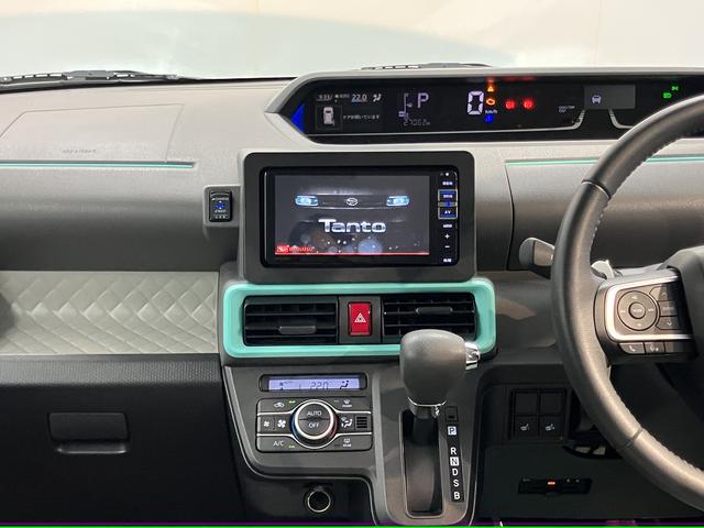 タントＸターボセレクションスマートアシスト　純正ナビ　フルセグＴＶ　ＣＤ　ＤＶＤ　ＵＳＢ　Ｂｌｕｅｔｏｏｔｈ　ドラレコ　ＥＴＣ　左側電動スライドドア　クルーズコントロール　前席シートヒーター　オートライト　ＬＥＤヘッドライト（愛媛県）の中古車