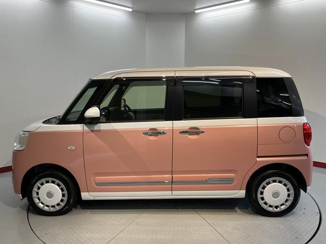 ムーヴキャンバスストライプスＧ２ＷＤ　プッシュスタート　両側電動スライドドア　電動パーキングブレーキ（ホールド機能付）　アイドリングストップ　オートライト　オートマチックハイビーム（ＡＤＢ）　コーナーセンサー　ＬＥＤヘッドライト（愛媛県）の中古車