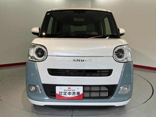 ムーヴキャンバスストライプスＧターボ両側電動スライドドア　プッシュスタート　アダプティブクルーズコントロール　左右シートヒーター　電動パーキング　ＬＥＤヘッドライト　フォグランプ　バックカメラ　アダプティブドライビングビーム（愛媛県）の中古車